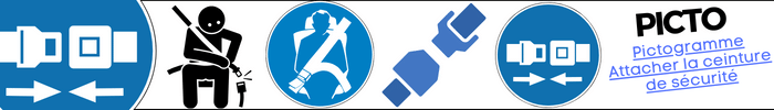 Pictogramme Attacher la ceinture de sécurité