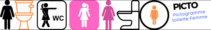 Pictogramme toilette femme