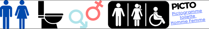 Pictogramme toilette Homme Femme