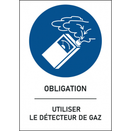 Panneaux ISO 7010 horizontaux Utiliser le détecteur de gaz - M048