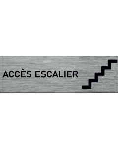 Plaque de porte accès escalier