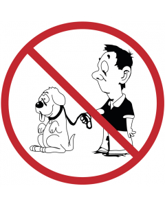 Pictogramme Interdiction de promener son chien