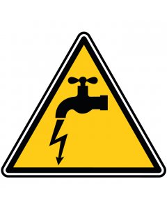  Pictogramme Attention danger fuite d' eau dans un environnement 