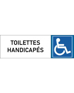 Plaque de porte classique Toilettes-Handicapés
