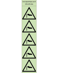 Autocollants photoluminescents Vents forts 5Ph