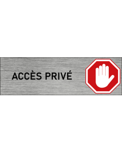 Plaque de porte accès privé
