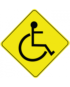 Pictogramme Interdit aux fauteuils roulant