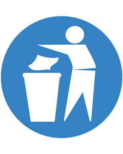 Pictogramme Affichage jeter dans la poubelle