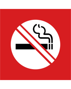 Panneau interdit de fumer dans la zone