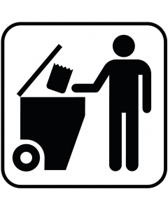 Pictogramme Jeter vos déchets dans la poubelle