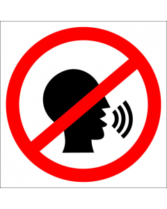  Plaque de porte carrée Interdiction de faire du bruit