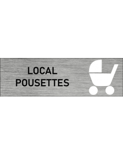 Plaque de porte Local pousettes
