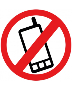 Pictogramme Affiche interdit de téléphoner