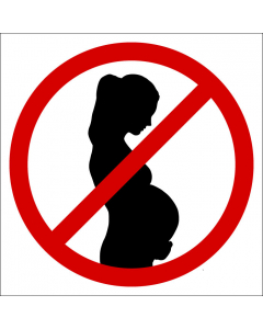 Plaque de porte carrée Interdite aux femmes enceintes