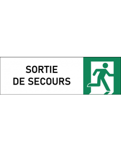 Plaque de porte classique Sortie de secours