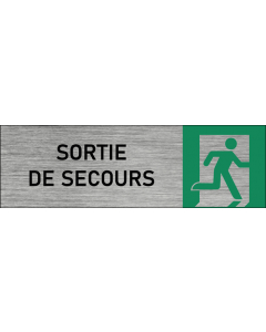 Plaque de porte sortie de secours