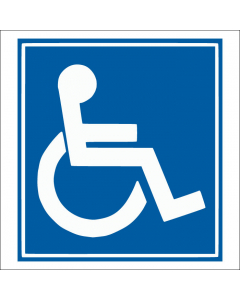 Plaque de porte carrée Accès aux fauteuils roulants