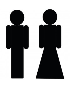 Panneau toilette mixte homme femme