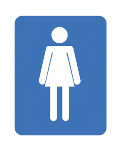 Panneau  toilette femme bleu