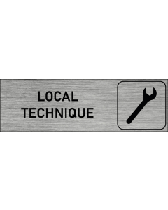 Plaque de porte local technique