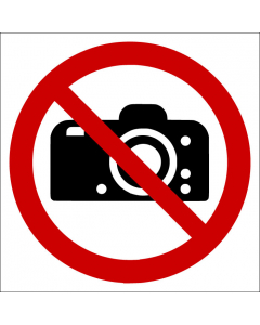 Plaque de porte carrée Interdiction de photographier