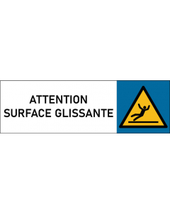 Plaque de porte classique Attention Surface glissante