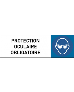 Plaque de porte classique Protection oculaire obligatoire