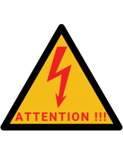 Pictogramme d’avertissement du danger électrique
