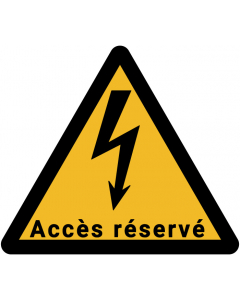 Pictogramme électrique accès réservé