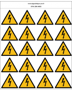 Danger electrique Pictogramme Autocollants Pictogrammes 