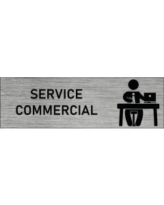 Plaque de porte Service commercial
