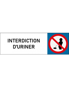 Plaque de porte classique Interdiction d'uriner