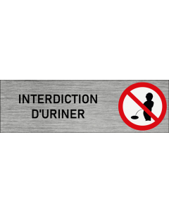 Plaque de porte Interdiction d'uriner

