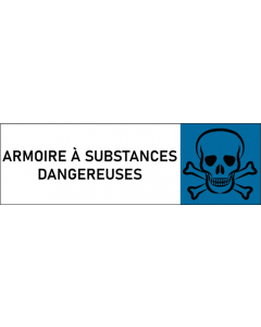 Plaque de porte classique Armoire à substances dangereuses