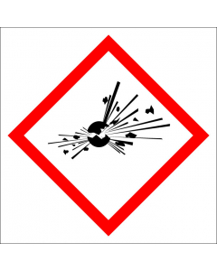 Plaque de porte carrée Zone de substances explosives