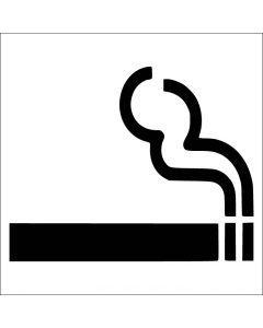 Plaque de porte carrée Zone fumeur