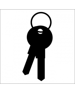 Plaque de porte carrée Armoire des clés
