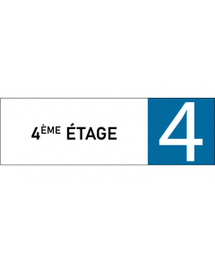 Plaque de porte classique 4ème étage