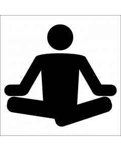 Plaque de porte carrée Salle de méditation