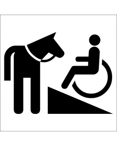 Plaque de porte carrée Rampe d'accès handicapés pour équidés