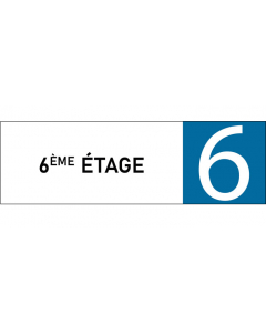 Plaque de porte classique 6ème étage