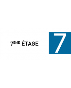 Plaque de porte classique 7ème étage