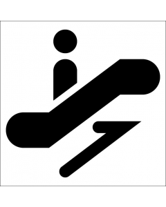 Plaque de porte carrée Veuillez emprunter les escalators