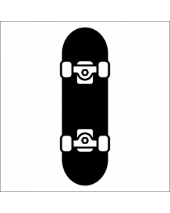 Plaque de porte carrée Skate park