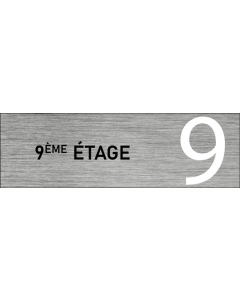 Plaque de porte 9 ème étage
