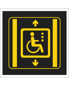 Plaque de porte carrée Ascenseur handicapés