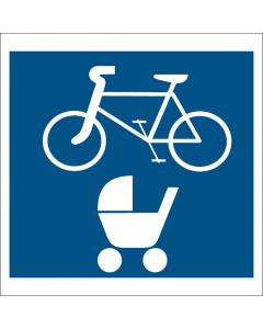 Plaque de porte carrée Local à vélos et poussettes