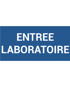 Plaque de porte ENTREE LABORATOIRE
