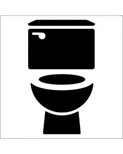 Plaque de porte carrée Toilettes