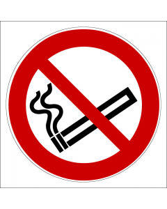 Plaque de porte carrée Interdiction de fumer